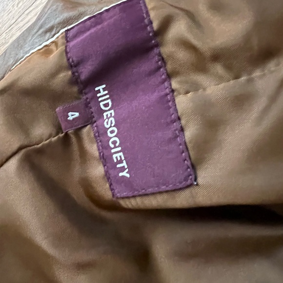Gorgeous Hide Society brown leather coat! Never used! - Picture 6 of 6
